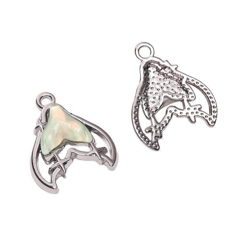 

1 шт./пакет Сплав инкрустированный стеклянный кулон DIY браслет ожерелье серьги ювелирные изделия аксессуары 17x21mm 1pc/bag