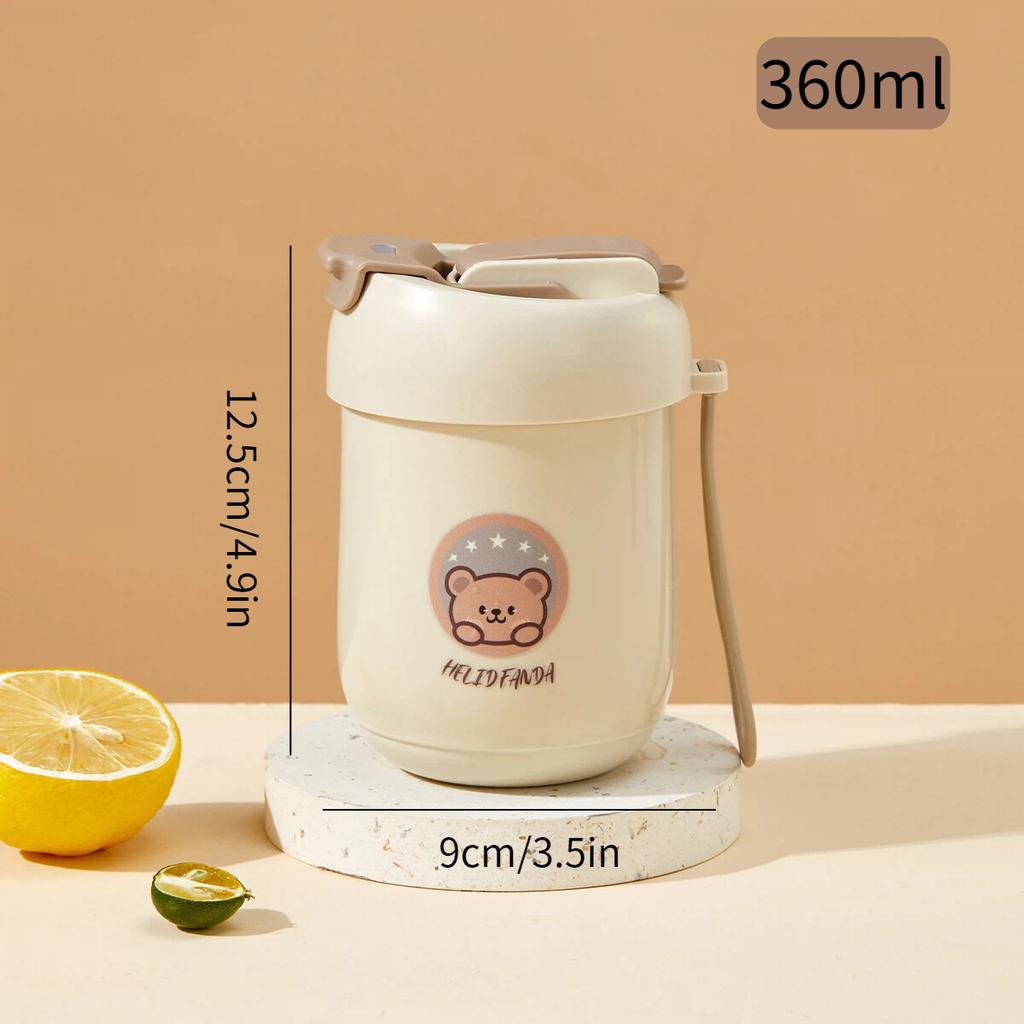 Kubek termiczny dla dzieci 360 ml ze słomką Stal nierdzewna 316 Kubek do picia Przenośny Szczelny Dwścienny Izolowany Bidon