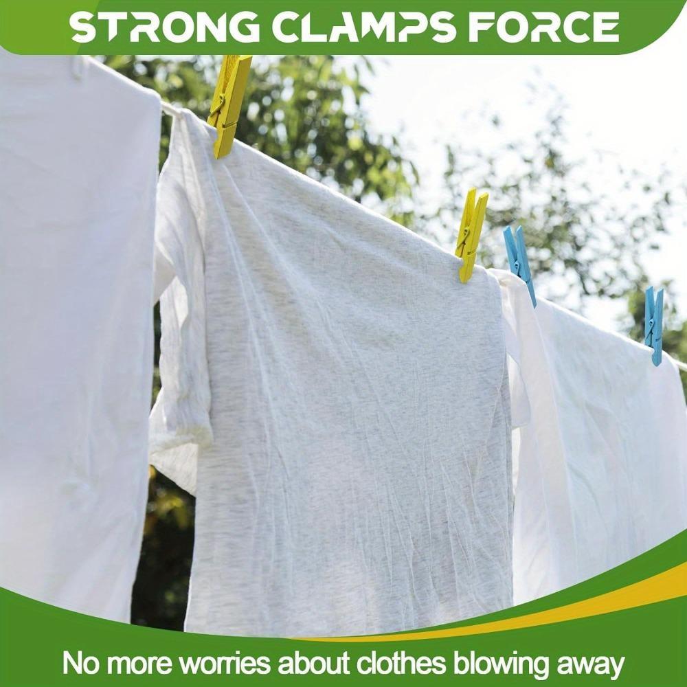 100 Pcs Colored Clothes Pins Wooden, Colored Clothespins for Crafts Clothing Pins for Hanging, Pictures, Classroom, Laundry, Colorful