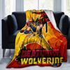 1pc Deadpool and Wolverine Printing Blanket - Soft, All-Season Throw for Living Room, Bedroom,Personalized Gift with Adorable Cartoon Design