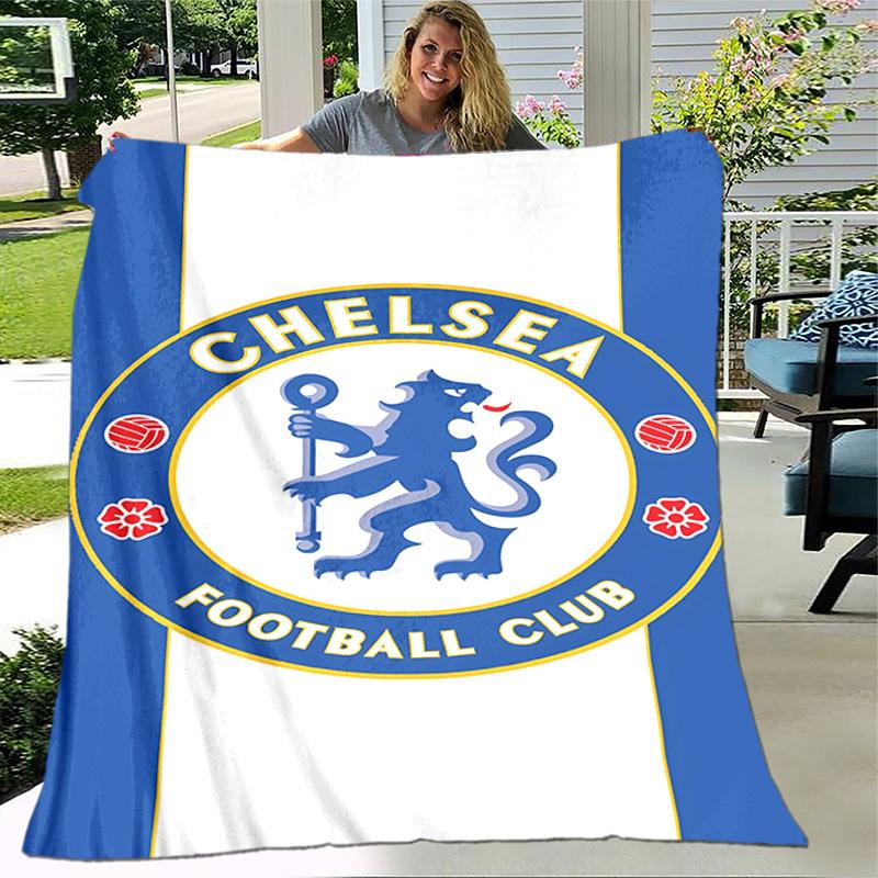 1pc Blanket - Chelsea FC logo Print Design, Lightweight Blanket for Sofa, Bed- Soft &Warm, Gift for All Seasons