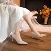 Fashion Temperament Woman Shoes 2026 Autumn New Business Style Women's Rhinestone High Heels Simple Versatile Women Casual Shoes