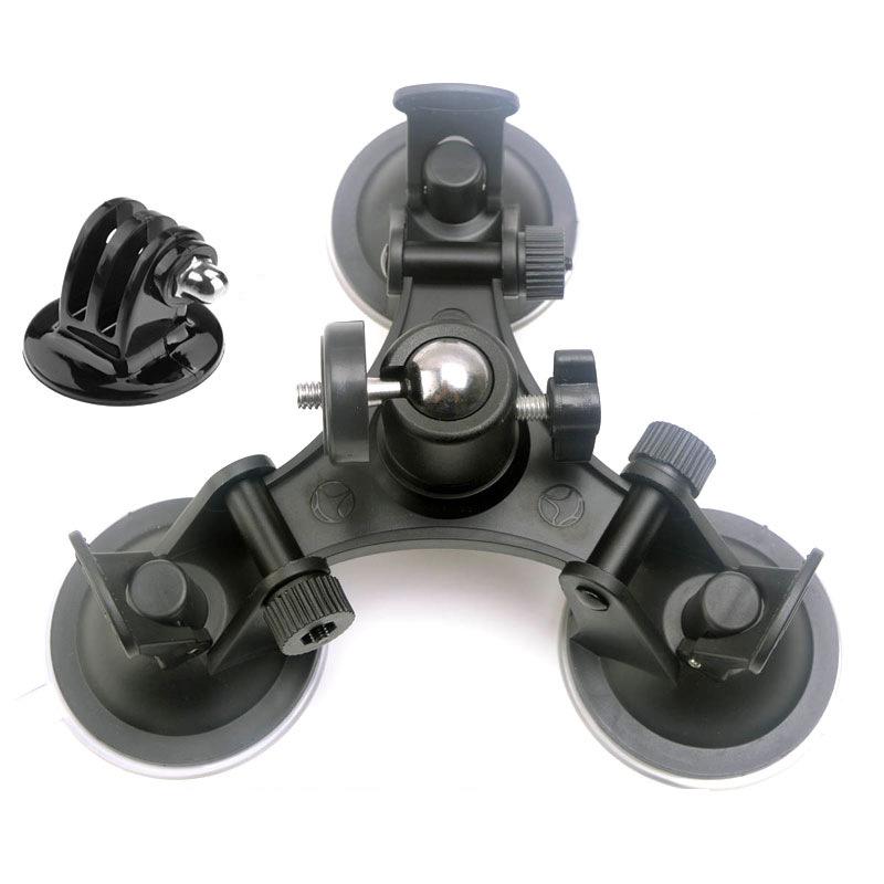For Insta360 X4 X3 Accessories Tri-angle Suction Cup Tripod Mount for GoPro Hero 13 12 11 10 9 DJI Osmo Action 3 4 Smartphone