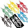 Dilib Sticker Flame Fire Pattern Set of 6 Colors Reflective