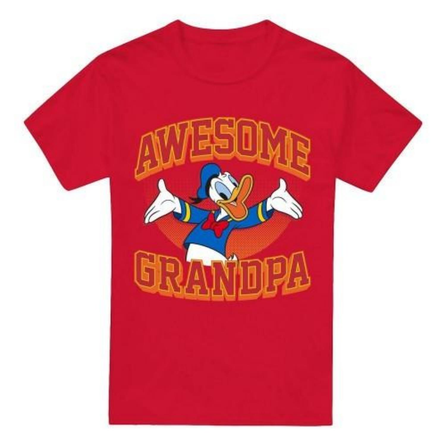 Disney Mens Awesome Grandpa Donald Duck T-Shirt S