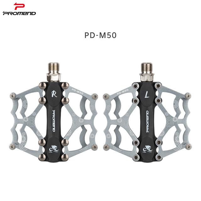 Promend MTB CNC Aluminum Alloy Peilin Bearings Big Flat Pedal Durable Lightweight Comfortable For Mountain Bike Road Gravel Bike