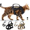 Lightweight Tactical Cat Harness and Leash Set Breathable Adjustable Escape Proof Pet Vest for Active Cats Working Training