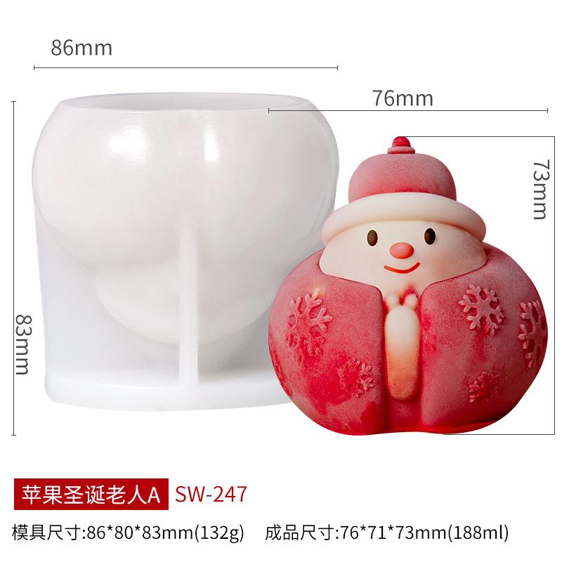 Christmas Silicone Mold For Handmade Scented Candle Plaster Mousse Cake Baking Craft