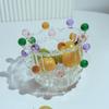 Glass Bowls Creative Crown BowlsHigh Borosilicate Glass Bowls Coloured Bead DotsFruit DessertIce Cream Cereal Yoghurt Bowls