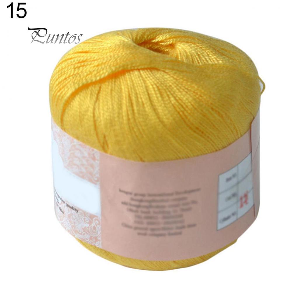 Mercerized Cotton Cord Thread Yarn for Embroidery Crochet Knitting Lace Jewelry