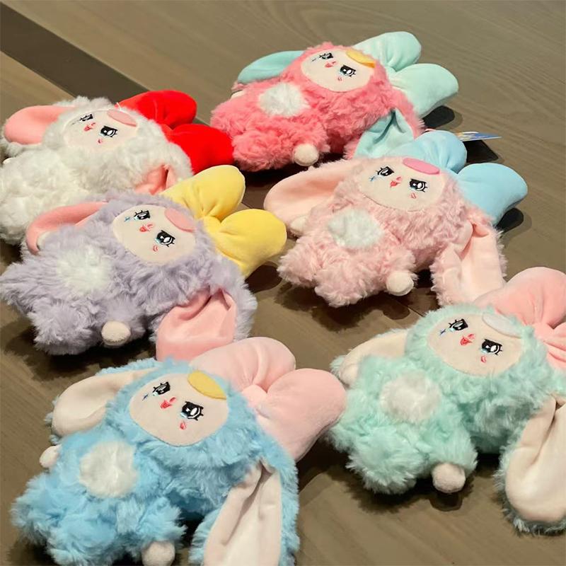 Cartoon Bunny Dress Up Doll Keychain Creative Cute Dolls Keychain Pendant Children Collection Toys Schoolbag Decoration Gifts