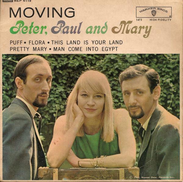 

7inch Record PETER PAUL MARY Moving WEP6119 Warner Bros. Re 1963 UK CountryFolk Used
