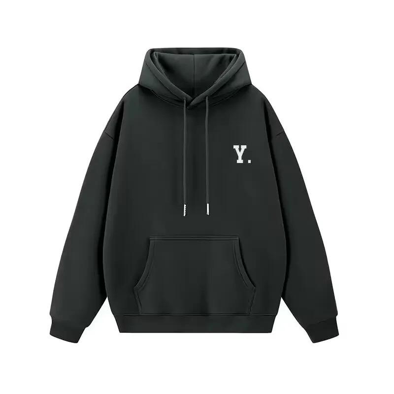 

Толстовка с капюшоном из бархата «Серебристая лиса» в корейском стиле с принтом букв для женщин и мужчин - Повседневная осенне-зимняя куртка Thin - Dark Gray [100% Cotton]