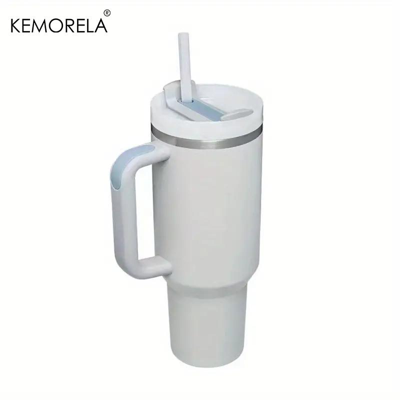 KEMORELA 40oz Stainless Steel Vacuum Insulated Tumbler 1182ML With Lid And Straw For Water Iced Tea Or Coffee Smoothie And More