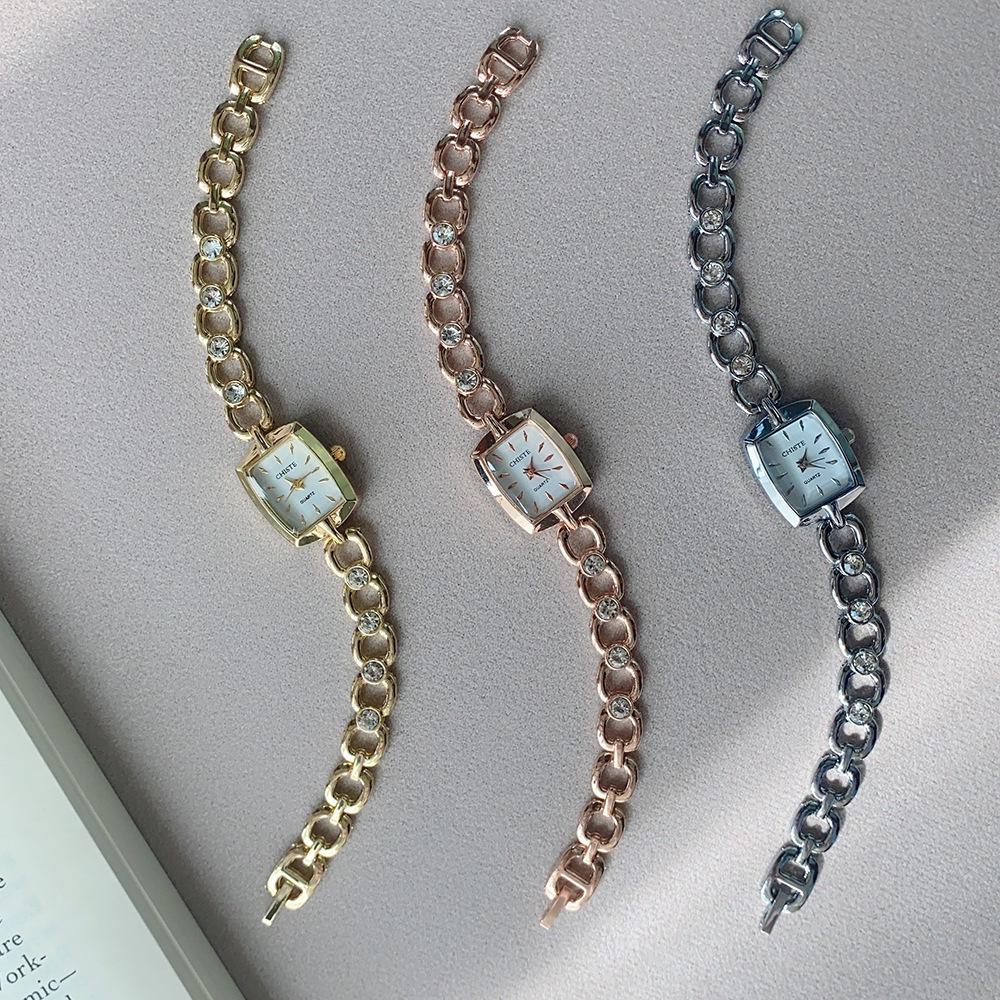 Fashion Women's Watches Women's Steel Strap Bracelets Rectangular Quartz Watches
