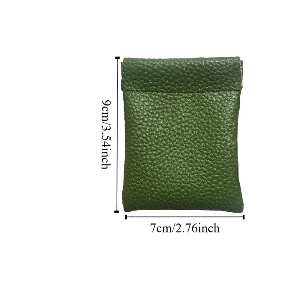 Waterproof Leather Makeup Coin Purse Self-closing Mini Makeup Bag  Jewelry Packing