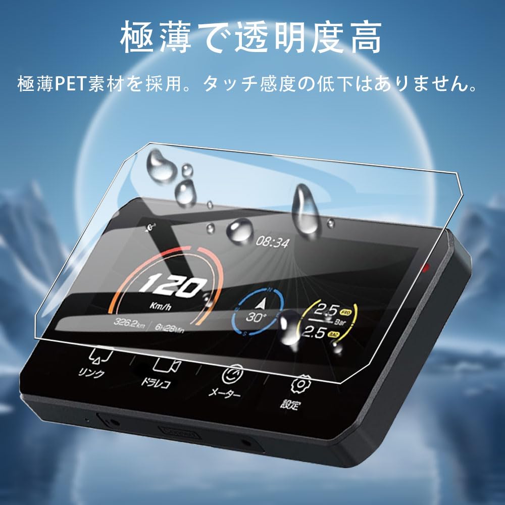 [2 Sheets] For Tanax (TANAX) CHIGEE Motorcycle Film Protective Film Tempered Glass Film [JIAYJP]
