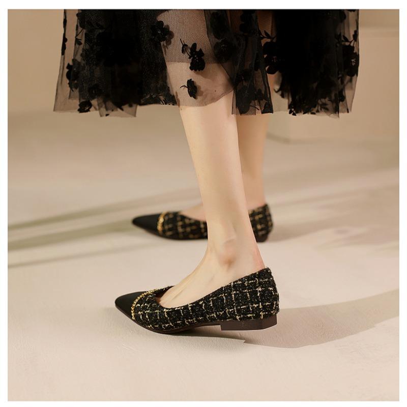 Chaussures simples pointues pour femmes, chaussures plates d'été à semelle souple et à bouche peu profonde, chaussures décontractées de grande taille pour femmes