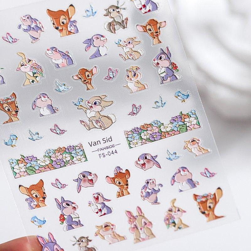 

Journal Decoration Cartoon Rabbit Deer Nail Art Sticker FS044 (stereo)