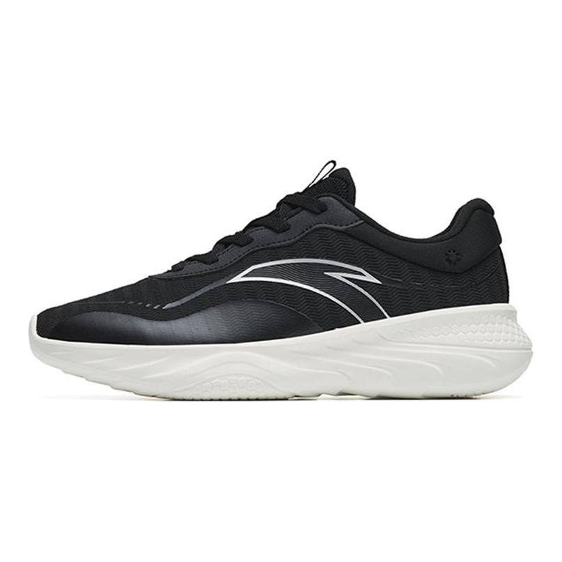 Anta Textile, Synthetic Leather Cushioning Slip Resistant Abrasion Resistant Low Top Training Shoes Men's Black White 112247715-4