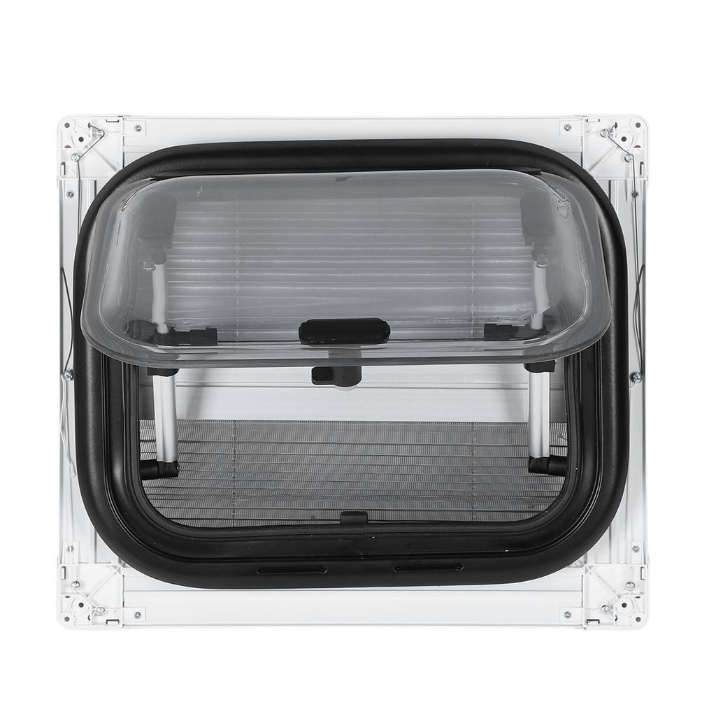 14x11.2in RV Exit Window Rounded Double Layered UV Protection Push Out Emergency Windows with Curtain for RVs Campers