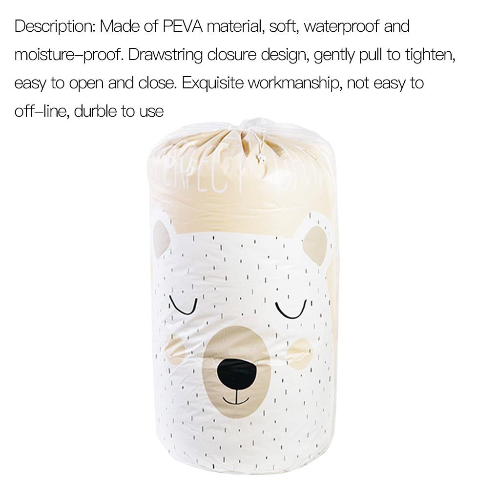 Waterproof Drawstring Quit Storage Bag PEVA Moisture-proof Large Capacity Clothing Organizer Type 1