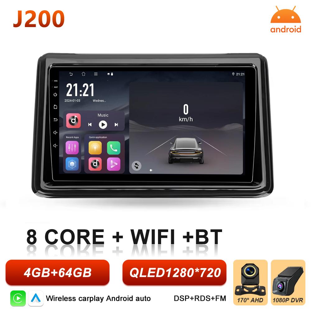 Android 16 Auto Car Radio For Toyota Noah Voxy R80 2014 2015 2016 2017 2018 -2021 Video Multimedia Player 2k Touch Bluetooth RSD