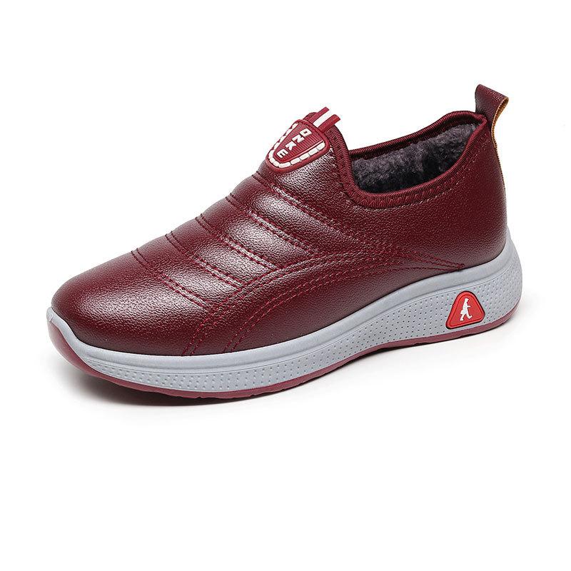 Processing customized new cotton shoes, piled and thickened mother shoes, non-slip soft-soled elderly shoes, casual and fashionable waterproof cotto