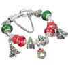 Damen Europäischer Stil Roter Kristall Weihnachtsarmband - Pandora Inspiriert Perlen DIY Schmuck
