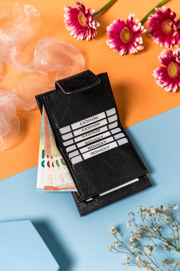 Women's Leather Wallet 42329-MKR-4423 Black
