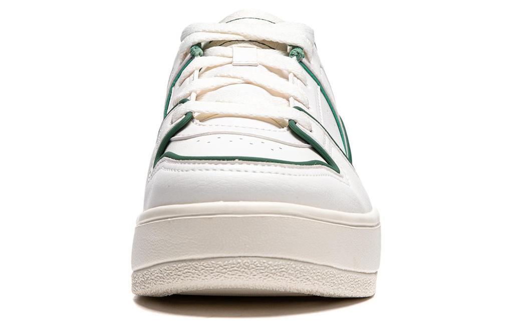 Li Ning Cheese Slip Resistant Low top Skateboard Shoes Women's White Green AGCU104-3