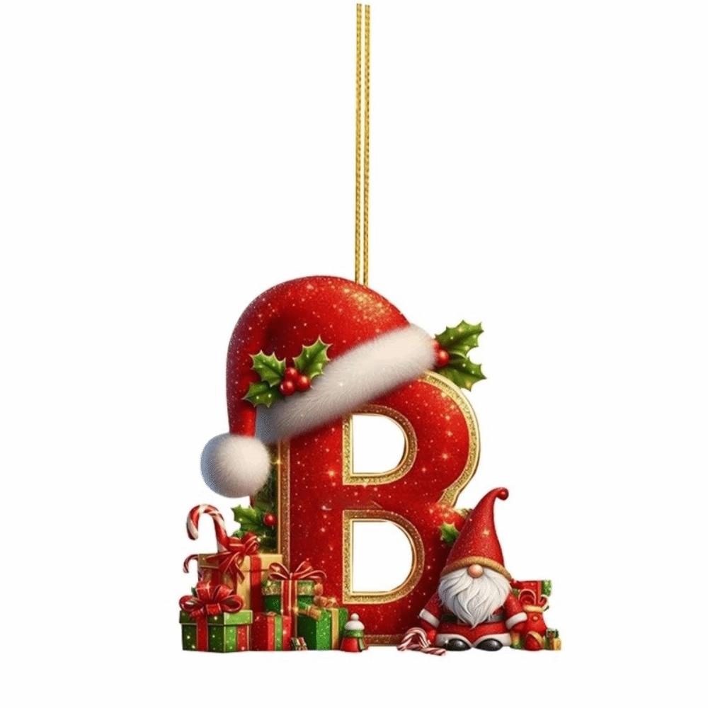 26 Letter Christmas Decorations DIY Acrylic Christmas Tree Hanging Pendant Personalized Design Xmas Letter Decoration