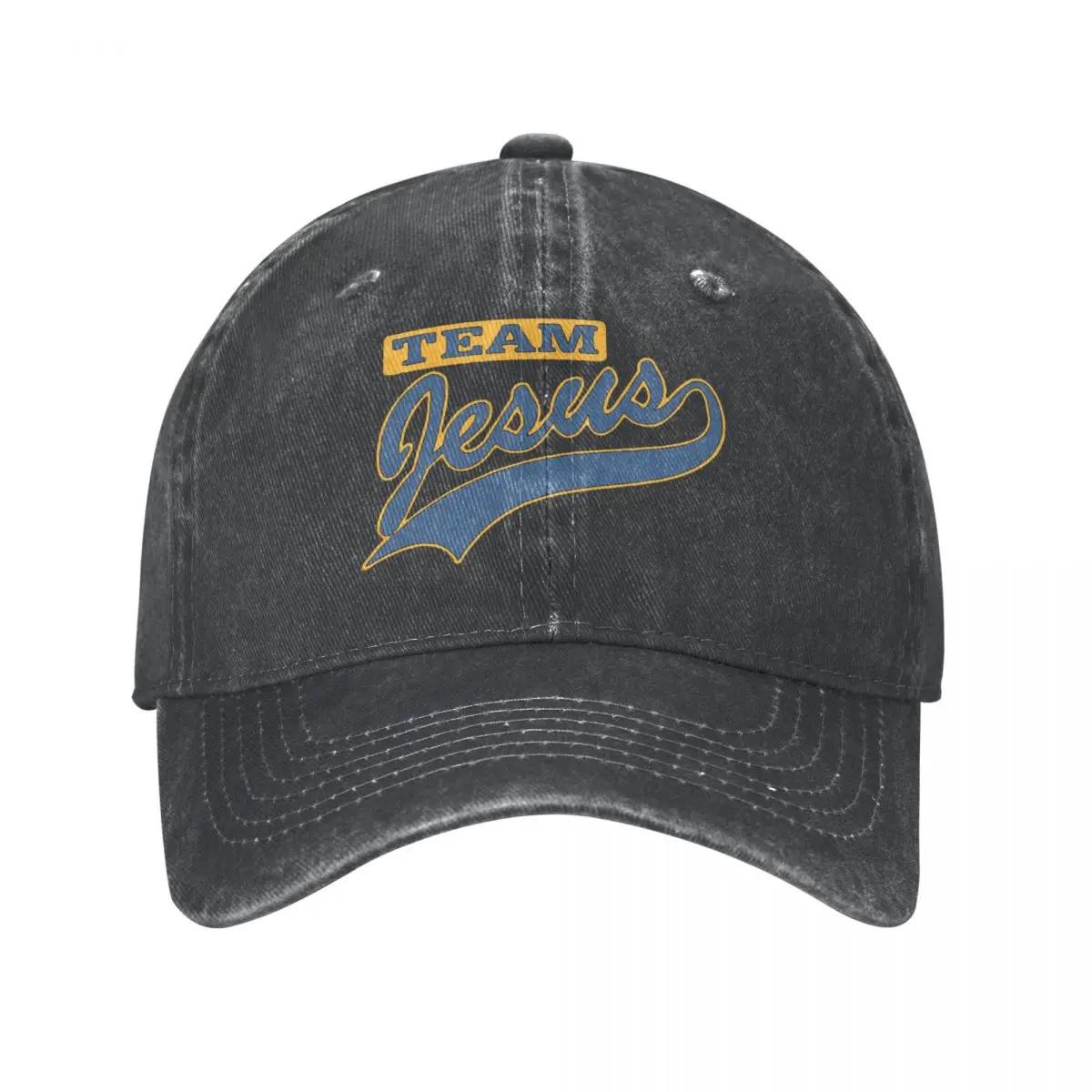 

2023 New Christian Team Jesus Denim Baseball Caps Snapback Sun Hat Women Unisex Cap Hats Summer Hip Hop Casquette Adjustable