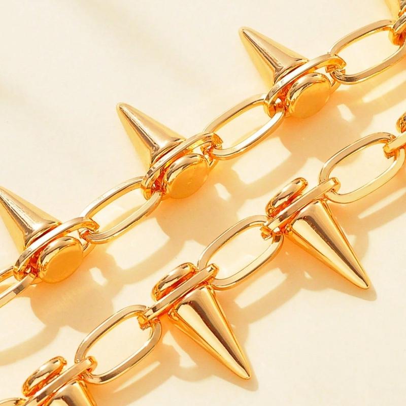 Punk Gothic Studded Rivet Spikes Necklace Vintage Hip Hop Necklace For Party Birthday Valentine's Day Lovers Gifts