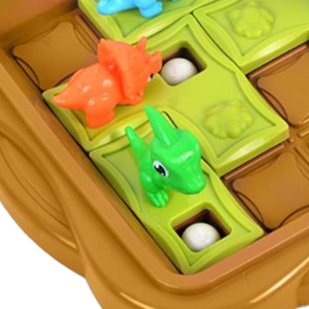 Sliding Dinosaur Puzzle Toy Challenges Board Brain Teaser for Party Favors Kids
