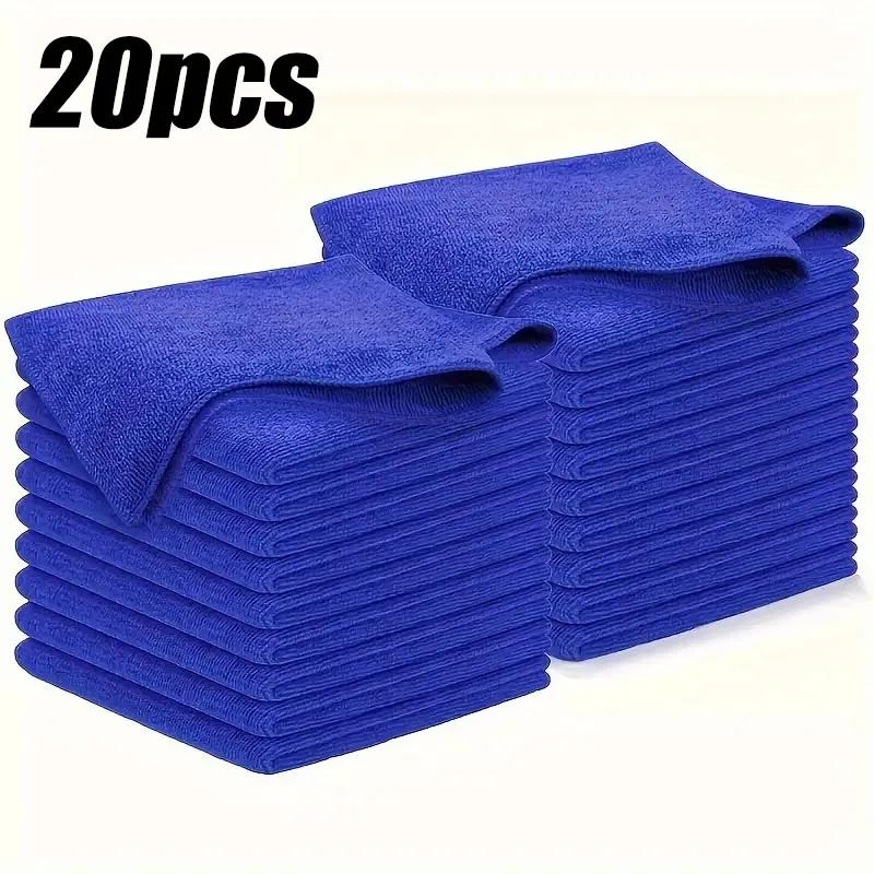 20Pcs Microfiber Towels Car Wash Drying Cloth Towel Household Cleaning Cloths Auto Detailing Polishing Cloth Home Clean Tools