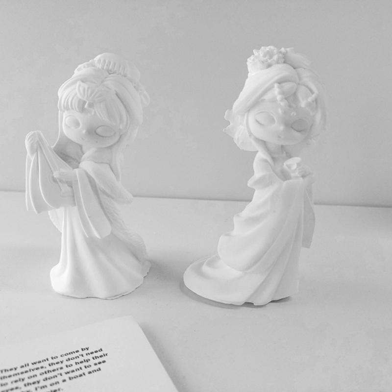 Cute Doll Candle Silicone Mold for Candle Making,Aromatherapy Candle Resin Mould Ornaments Epoxy Resin Casting Mold