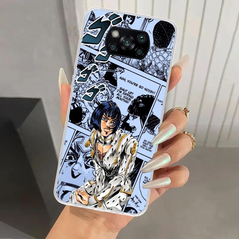JoJo Bizarre Adventur Anime Phone Case for Xiaomi Poco X7 X6 X5 X4 X3 Nfc F6 F5 F4 GT F3 F2 Pro F1 M5S M4 M3 5G Soft Funda Print