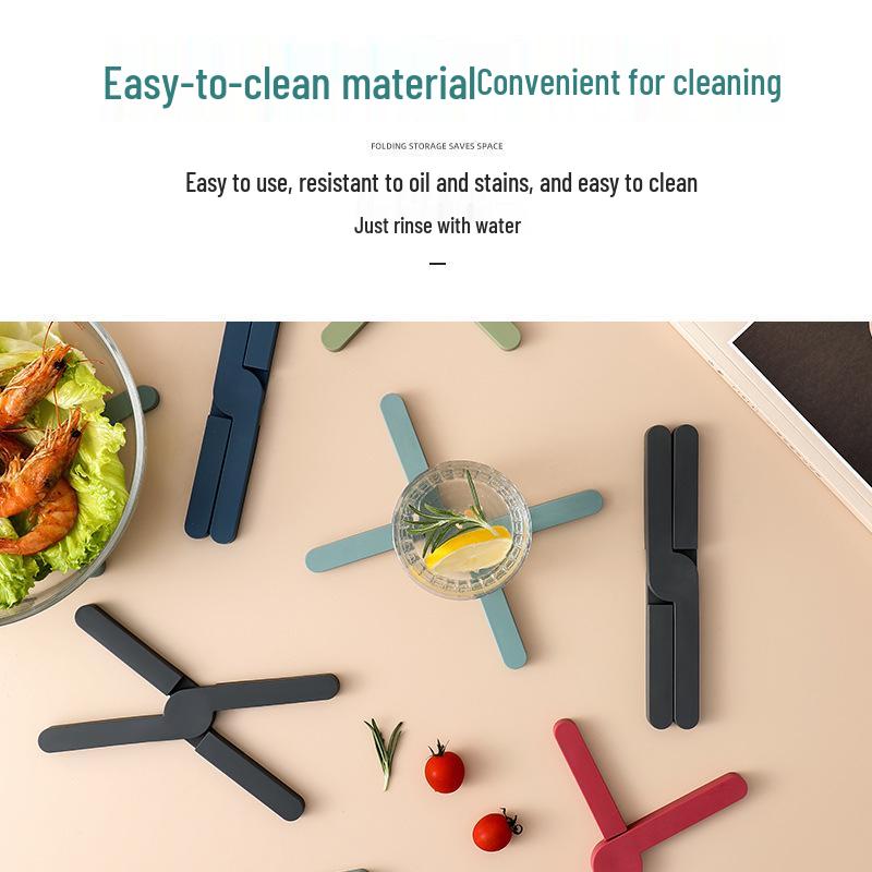 Silicone Heat Insulation Folding Pot Mat - Multifunctional Kitchen Food Coaster
