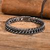 Stainless Steel  Jewelry Thick Heavy Cuban Chain Men Bracelets Wristband For Dad Boyfriend Valentine's Day Gift