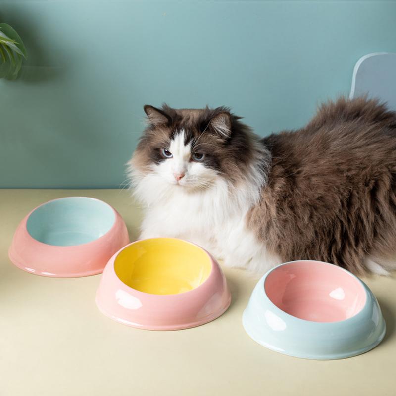 Ceramic Pet Cat Bowl Pet Drinking Water Feeding Bowl Ceramics Cat Food Dog Food Utensils Cat Dog Pet Supplies Accessories