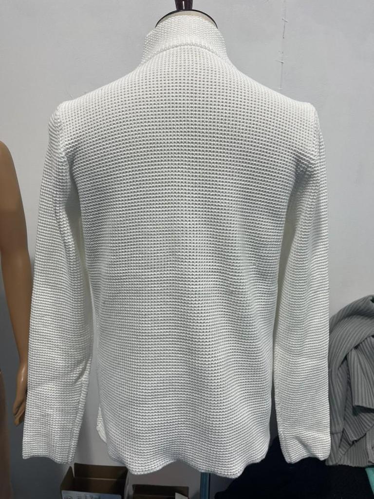 Men's Slim Fit Knitted Sweater - Solid Color, Turn-Down Collar, Long Sleeve, Trendy Brand for Fall/Winter