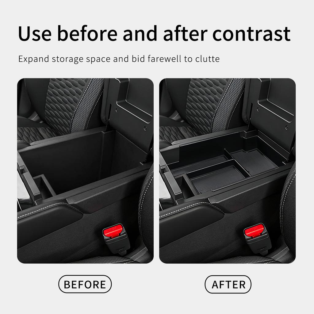 for Nissan Pathfinder 2026-2026 Center Console Armrest Storage Box ABS Tray Organizer Car Interior Accessories Tidying Black