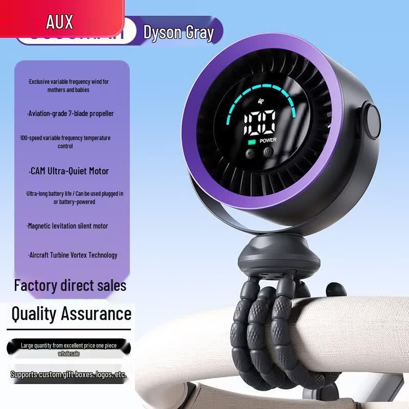 AUX Portable Flexible Tripod Stroller Fan
