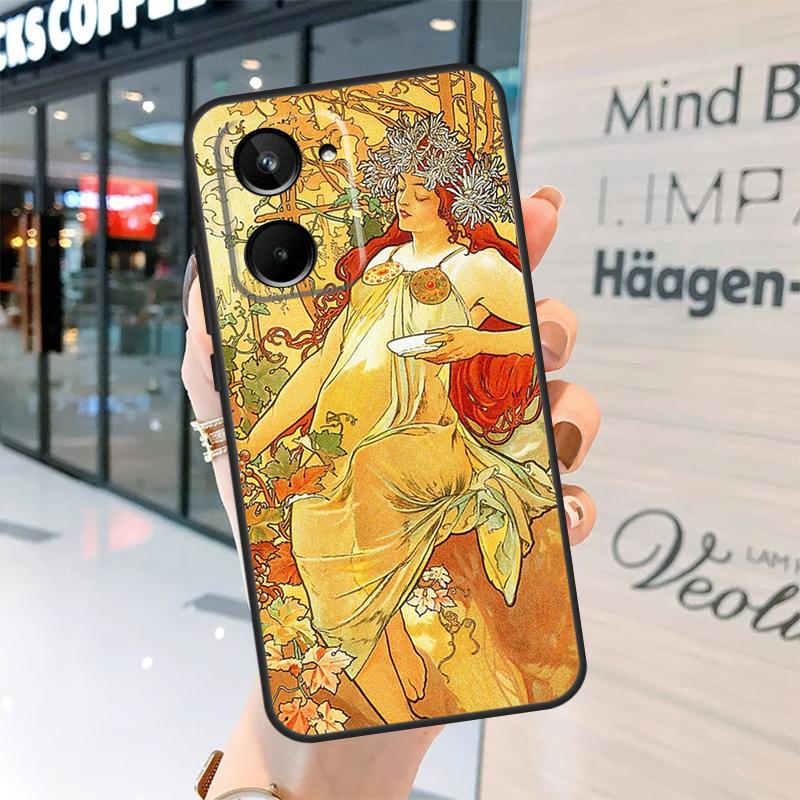 Alphonse Mucha Art Case For Realme 15 Pro 14 13 11 12 Pro Plus GT7 GT6 C55 C51 C53 C35 C33 C61 C65 C67 C71 C75