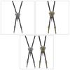 Crow Skull Cowboy Braids Rope Bolo Tie Shirt Collar Necktie Jewelry Necklace