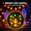 Festive Halloween Decorations LED Glowing Hanging Decor, Acrylic Window Ornament with Light, Spooky Ambiance Sign for Door Wall Haunted House,