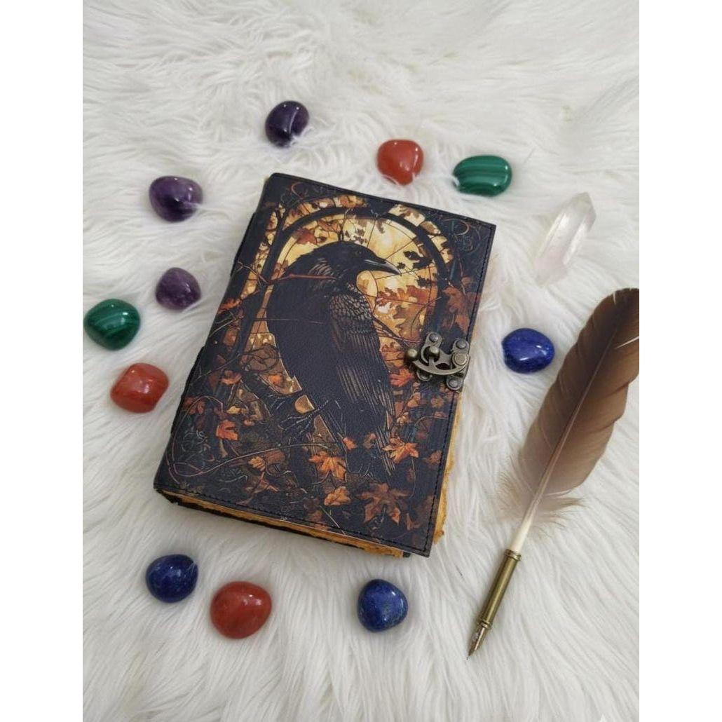 

Leather Journal: Gothic Book of Shadows Grimoire - Handmade 7 x 5 in - 100 page