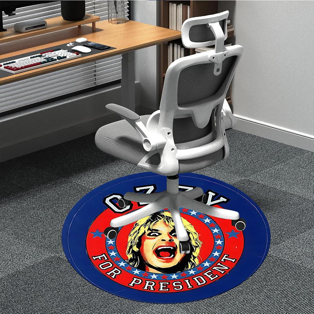 

1pc Ozzy Osbourne Office Round Area Rug, Under Office Chairs Bedroom Living Room Home Decor, Available in Various Sizes 80cm by 80cm