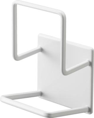 Yamazaki Jitsugyo Magnetic Sponge Holder Double White Approx. W6.5 X D6.3 X H11cm Tower Sponge Holder 2 Tier Type Easy To Clean 3280